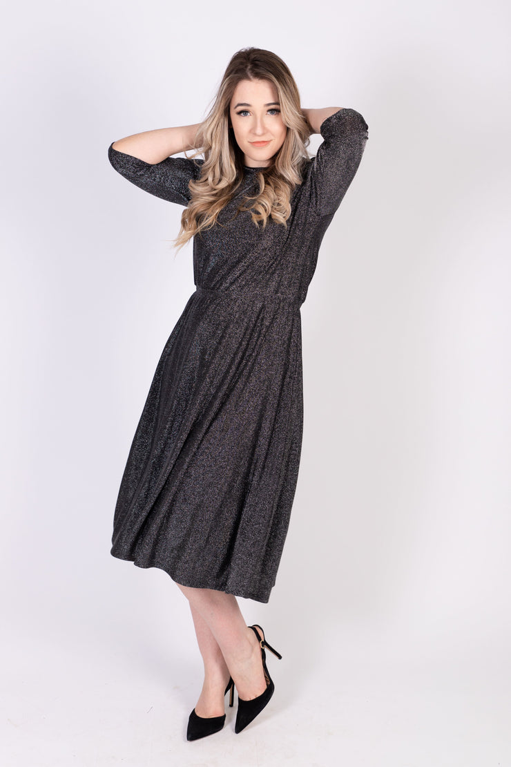 Everything Dress - Black/Silver Lurex