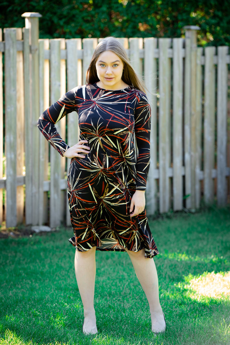 A-Line Dress - Rustic Print