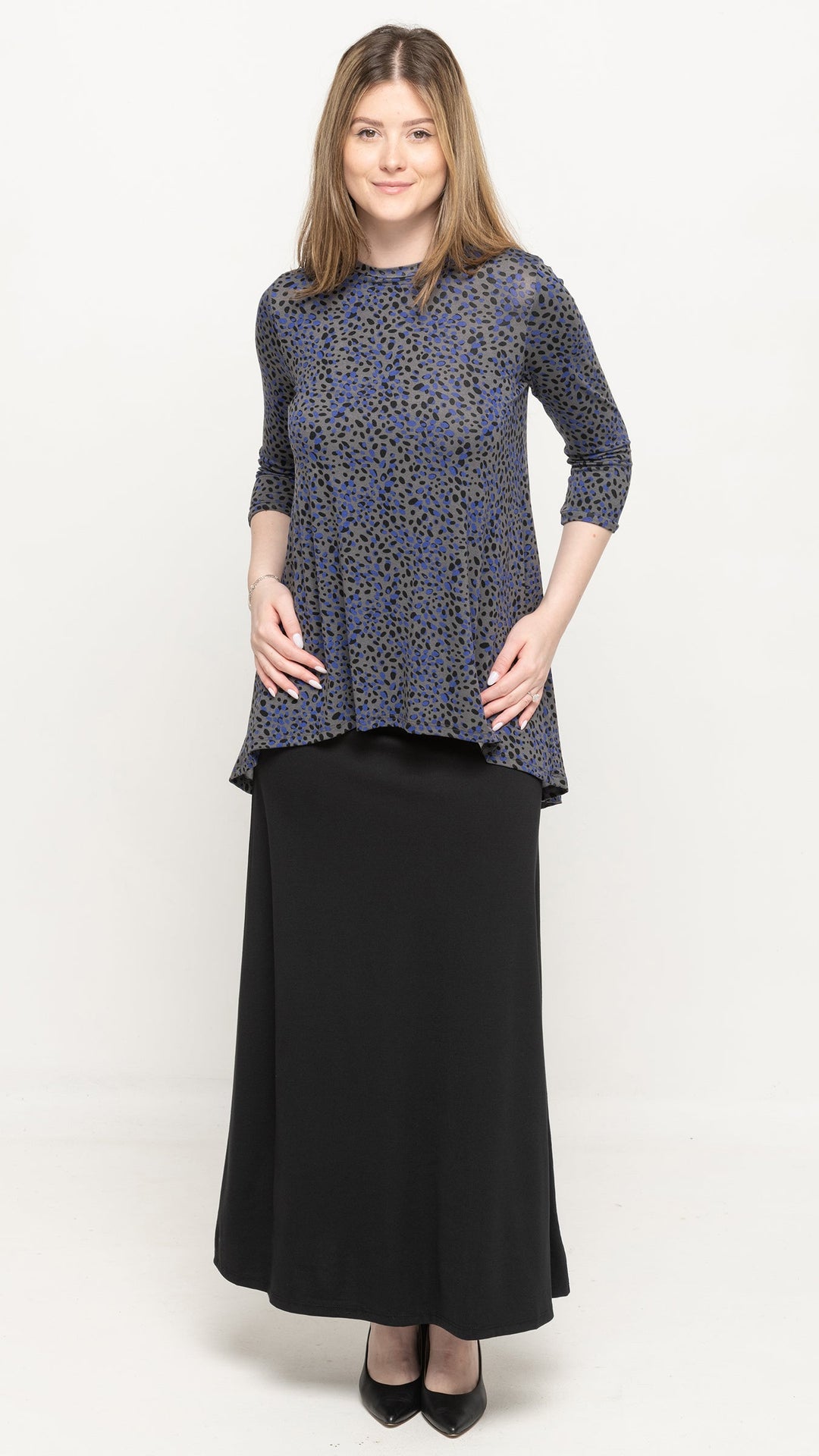 Bamboo Jersey Maxi Skirt - Black