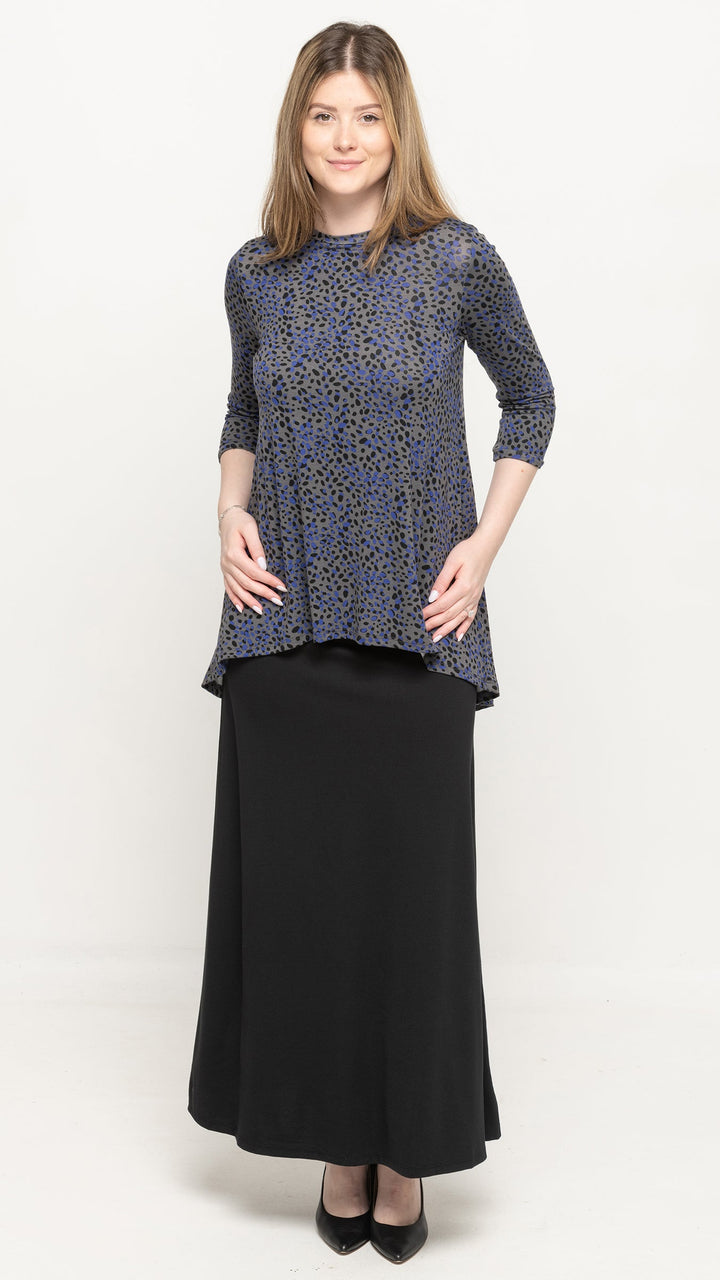 Bamboo Jersey Maxi Skirt - Black
