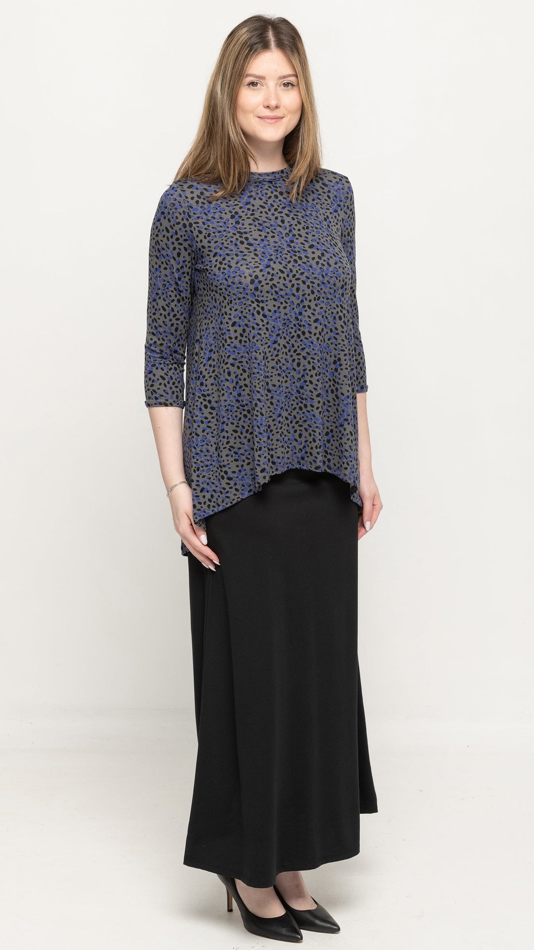 Bamboo Jersey Maxi Skirt - Black