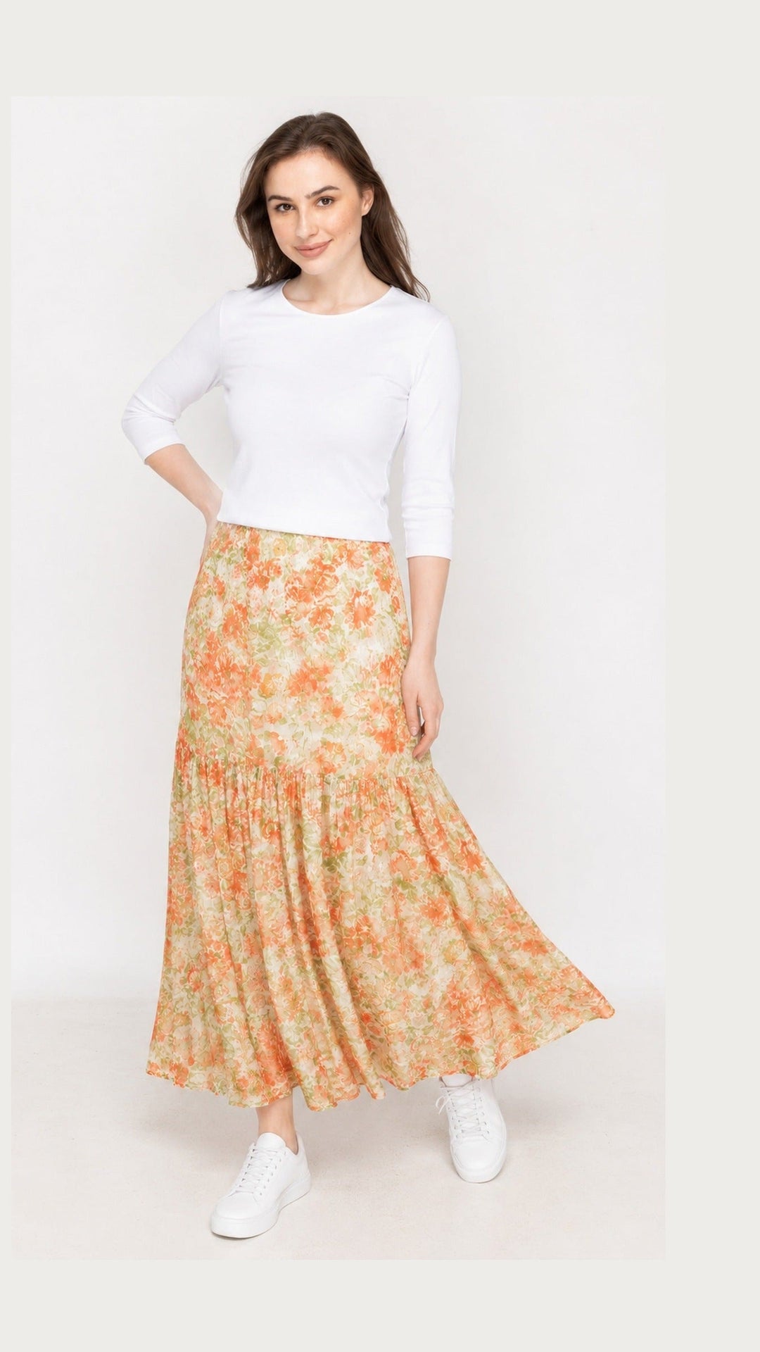 Tiered Maxi Skirt, floral