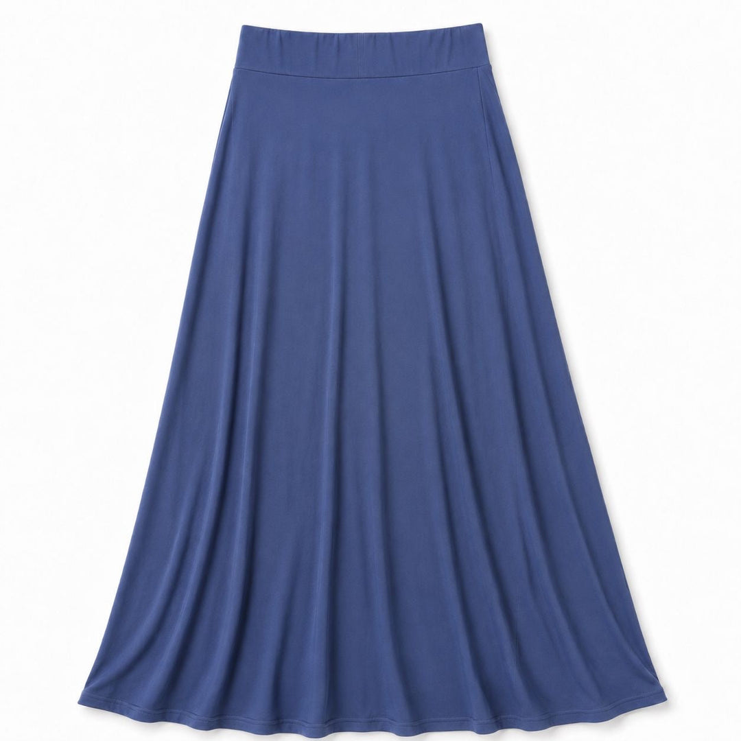 Bamboo Jersey Maxi Skirt - Denim