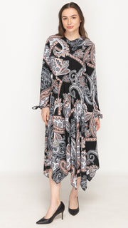 Handkerchief Dress - Paisley Print