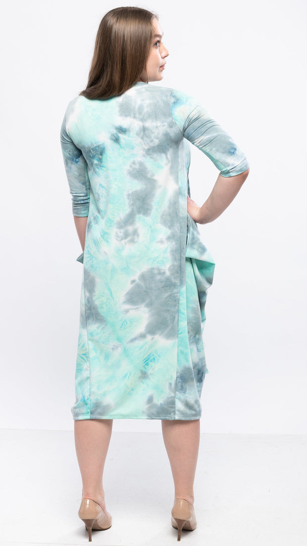 Boho Sweatshirt Dress - Mint Tie Dye *XS & SMALL ONLY*