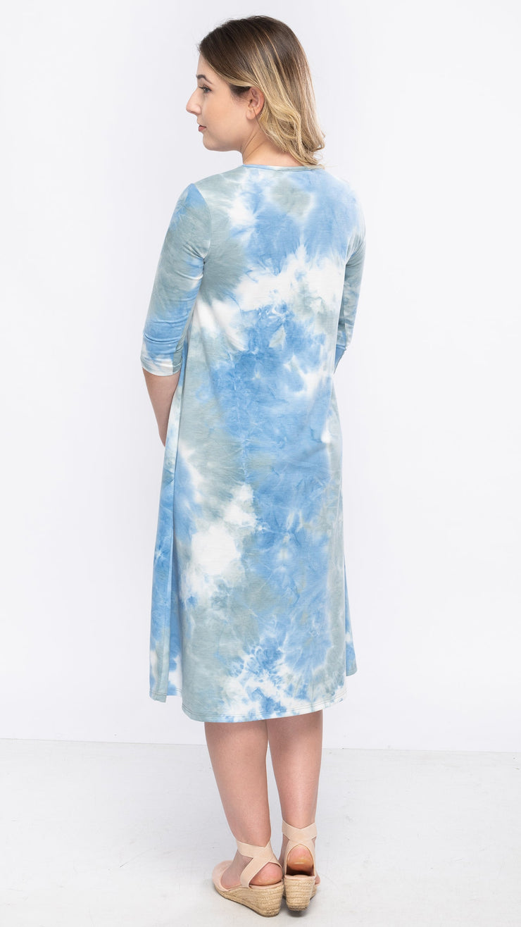 A-Line Sweatshirt Dress - Tie Dye *4 Colors*