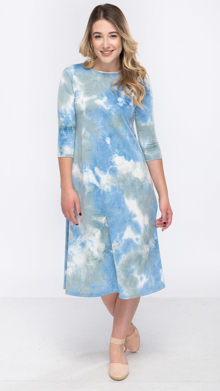 A-Line Sweatshirt Dress - Tie Dye *4 Colors*