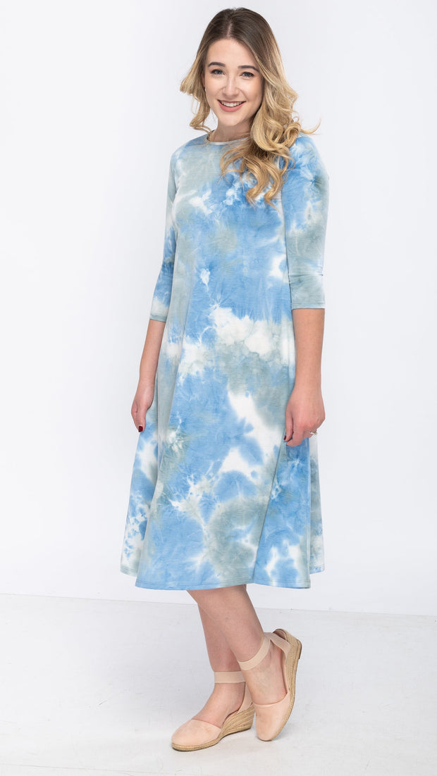 A-Line Sweatshirt Dress - Tie Dye *4 Colors*