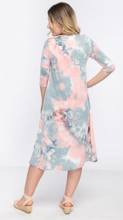 A-Line Sweatshirt Dress - Tie Dye *4 Colors*