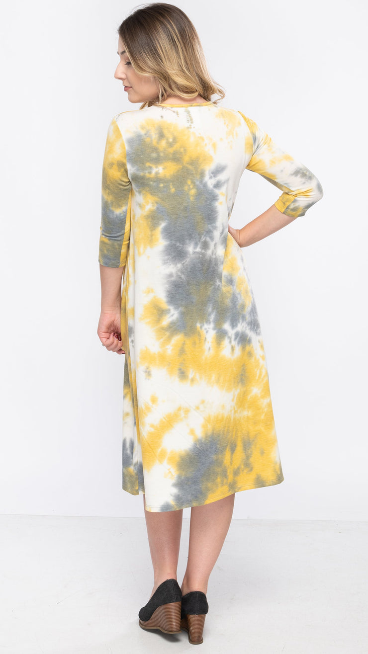 A-Line Sweatshirt Dress - Tie Dye *4 Colors*