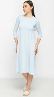 A-Line Dress Bamboo Jersey - Sky Blue