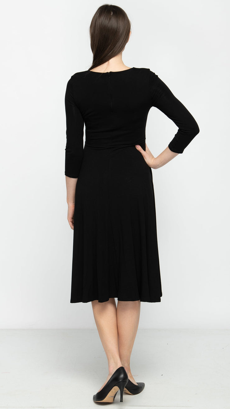 Side Tie Dress - Black