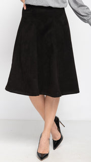 Potter's Skirt - Black Suede