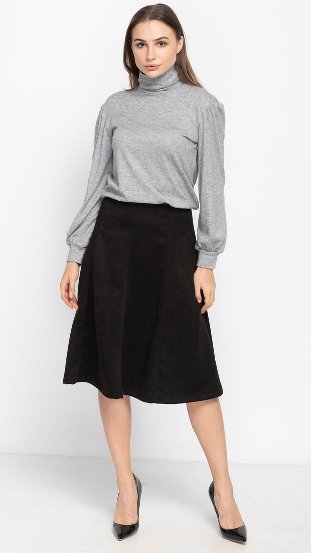 Potter's Skirt - Black Suede