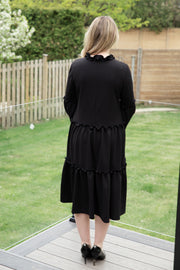 *XSMALL* Two Tier Ruffle Dress - Black